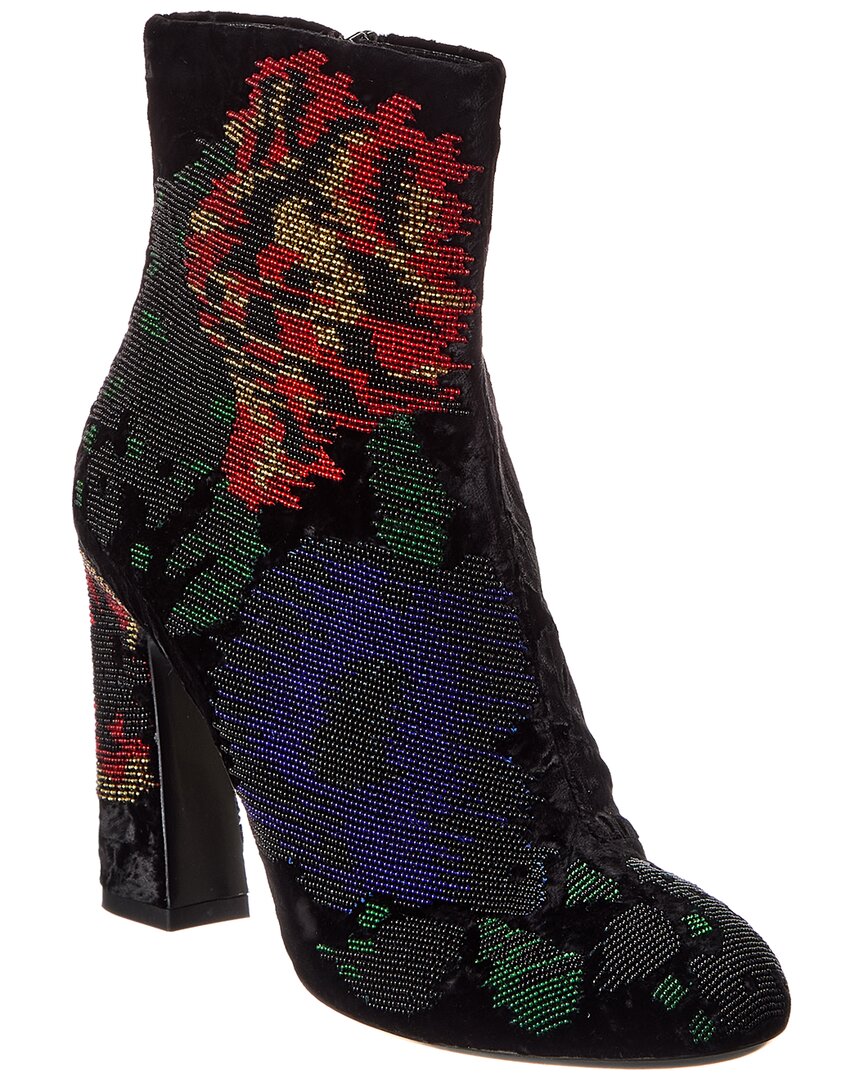 Roger Vivier Chunky Velvet Boot In Black