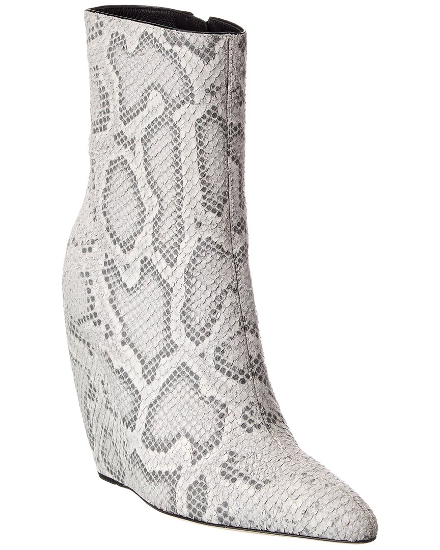 Giuseppe Zanotti Decadence 105 Python Wedge Bootie In White