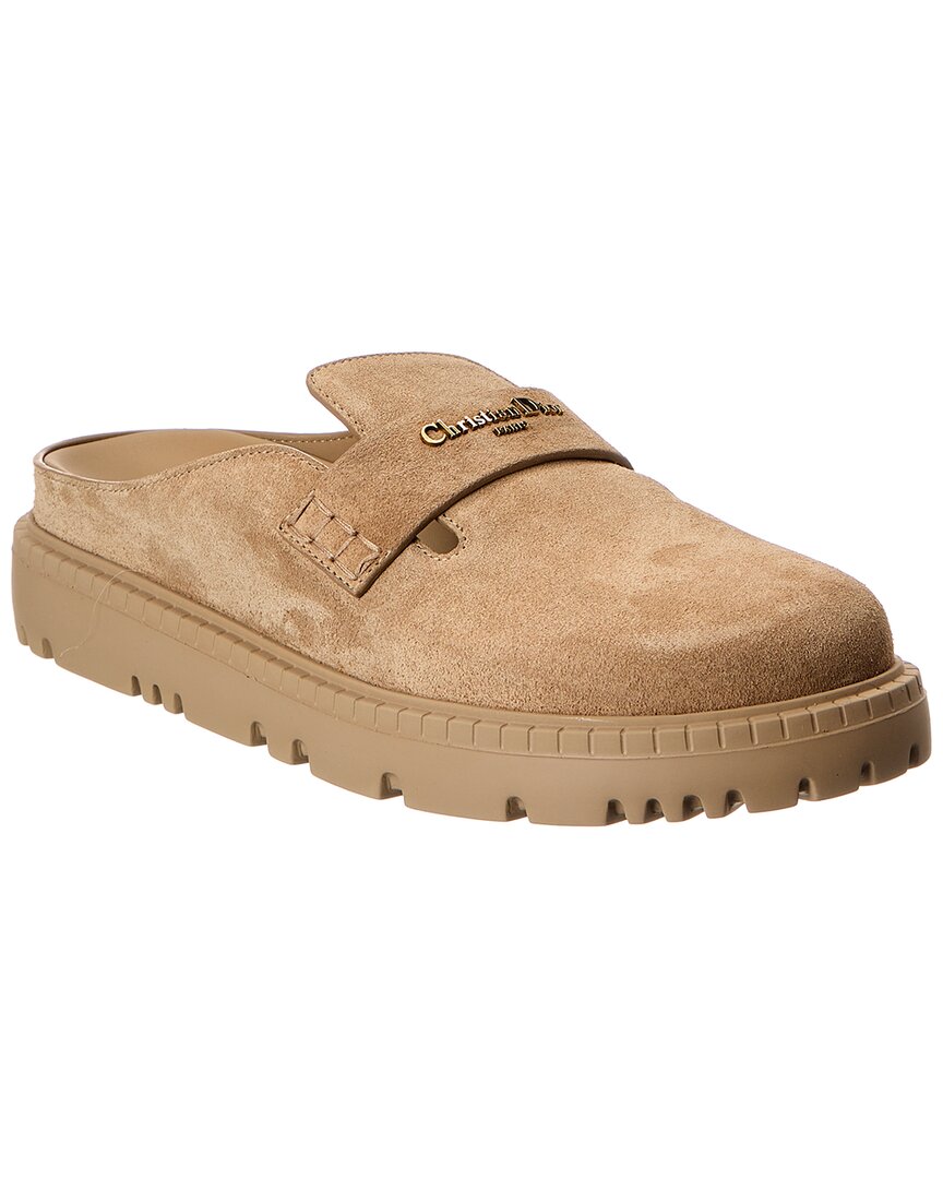 Dior Boy Suede Mule In Brown