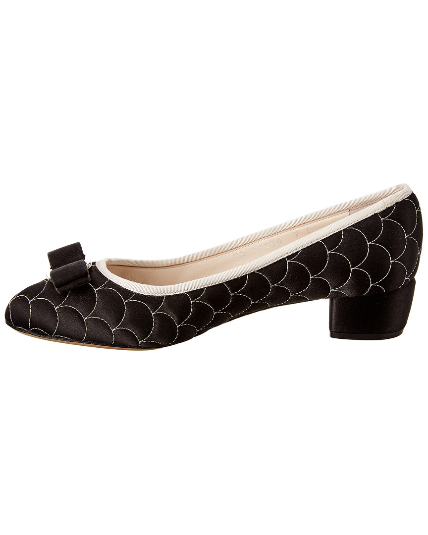 salvatore ferragamo satin pumps