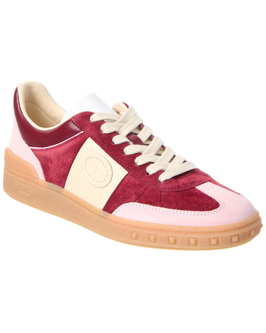 Valentino Garavani Valentino Upvillage Suede Sneaker In Burgundy