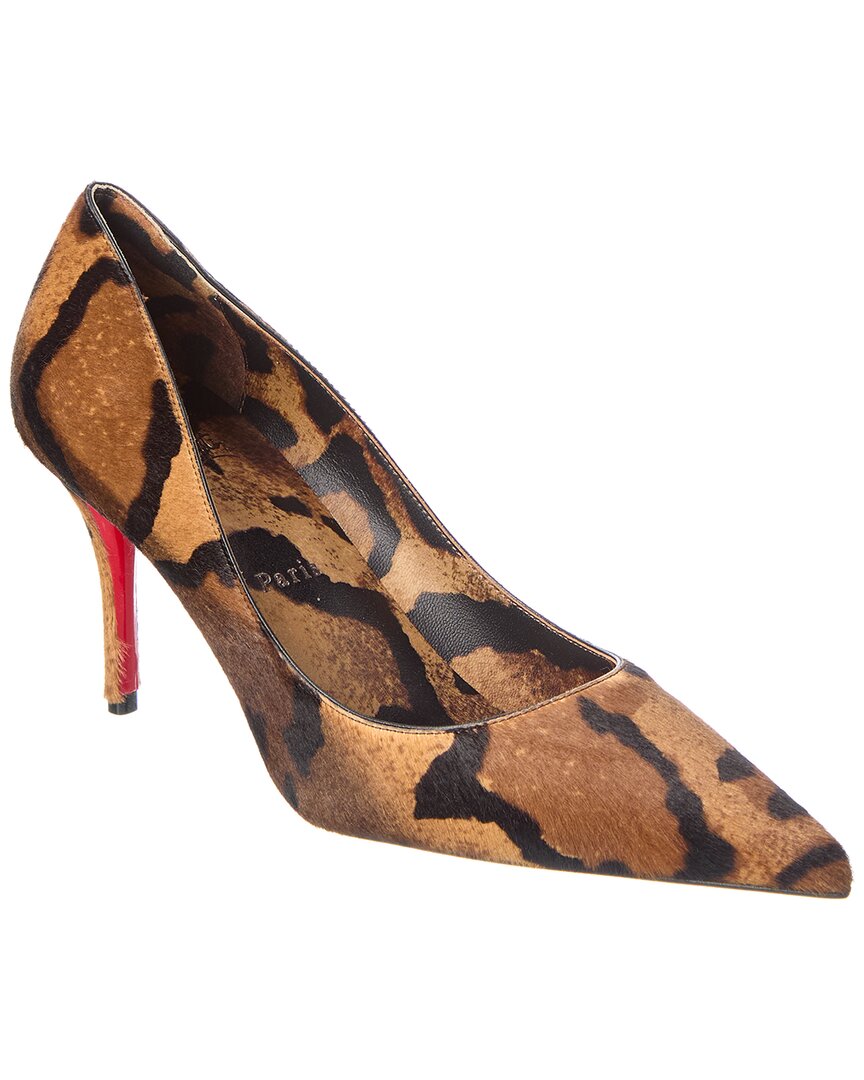 Christian Louboutin Miss Z 80 Haircalf Pump In Brown