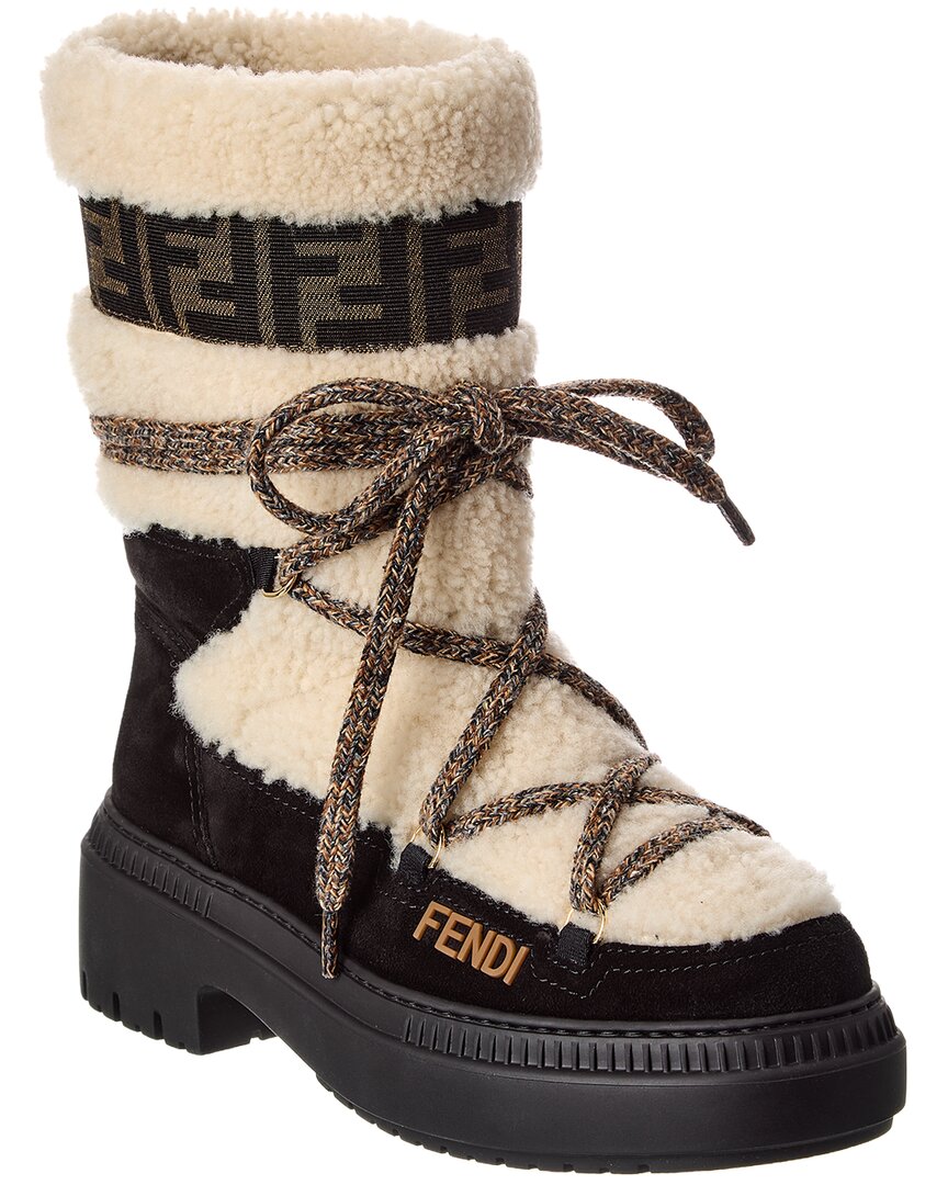 Fendi Apres Chic Suede Boot In Multi