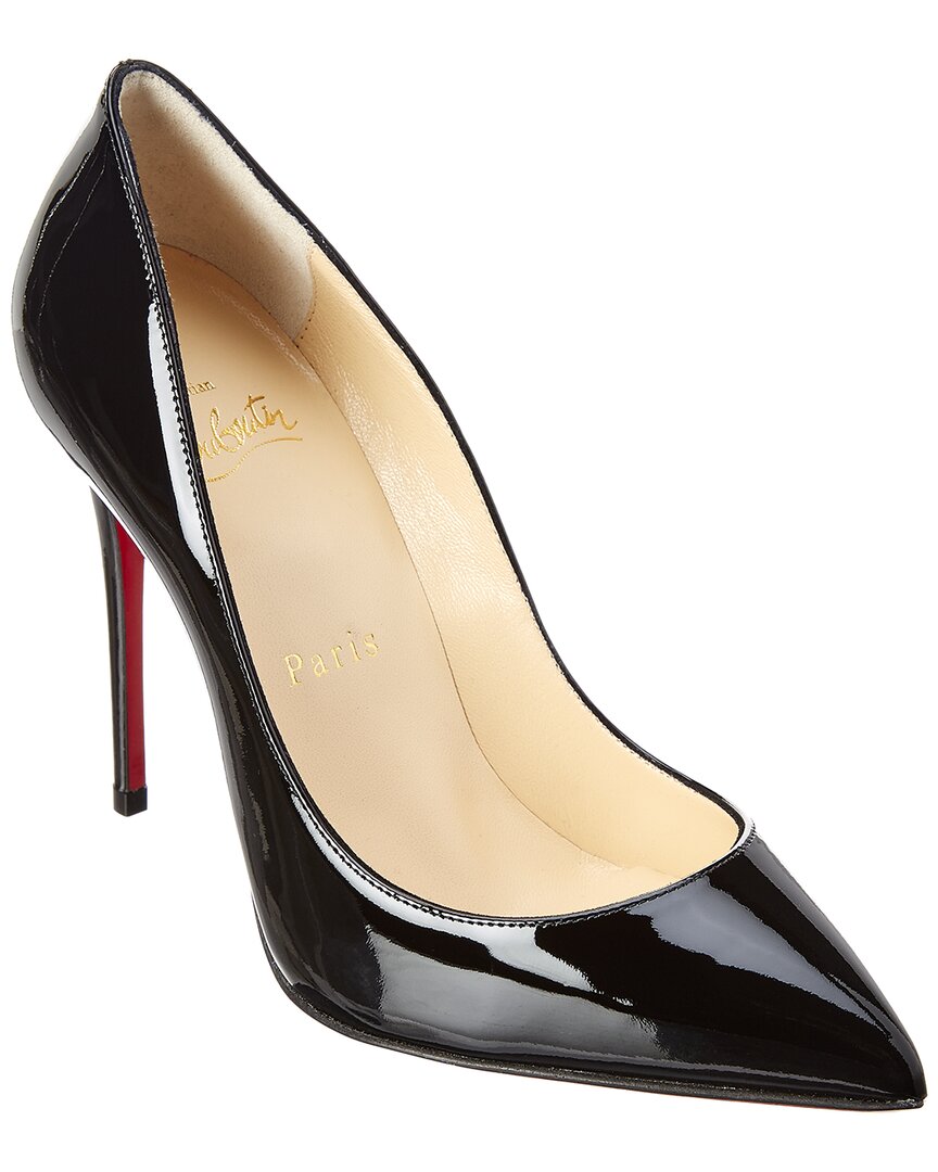 Christian Louboutin Kate 100 Patent Leather Pumps In Black