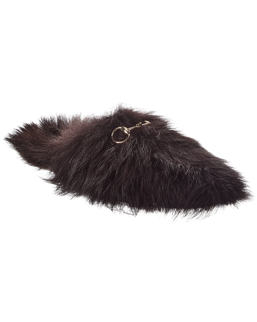 Gucci Wool Mule In Brown