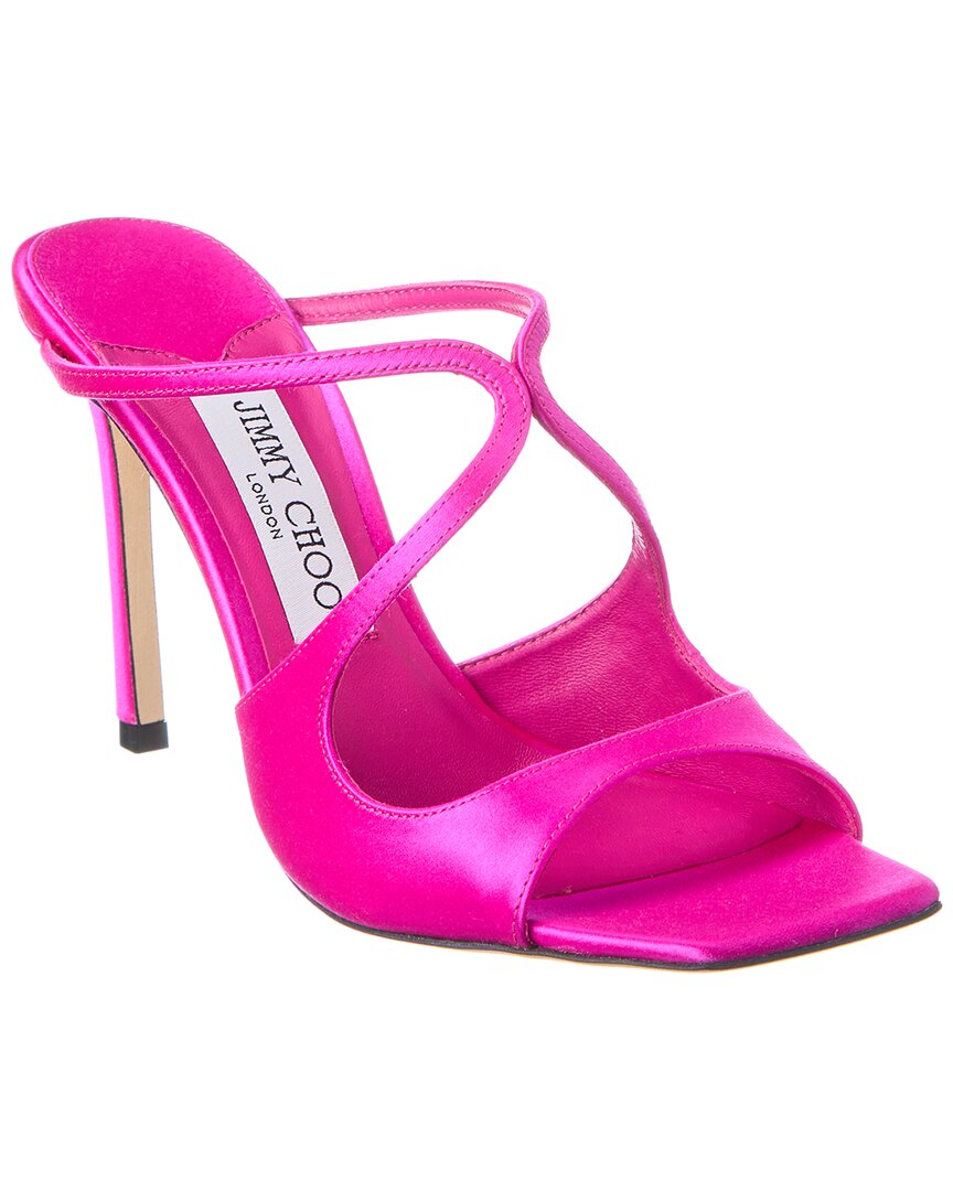 Jimmy Choo Womens Stiletto Satin Pumps In Pink
