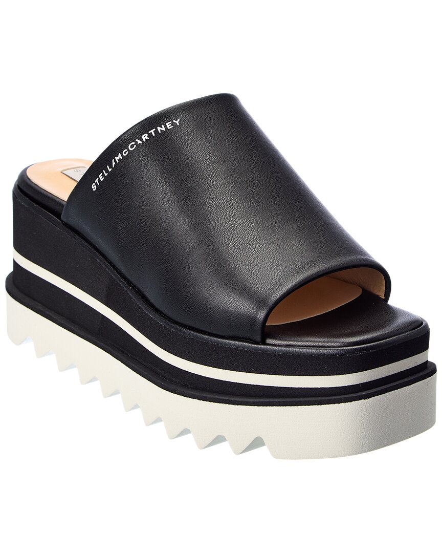 Stella Mccartney Black Sneak-elyse Platform Mules In Black