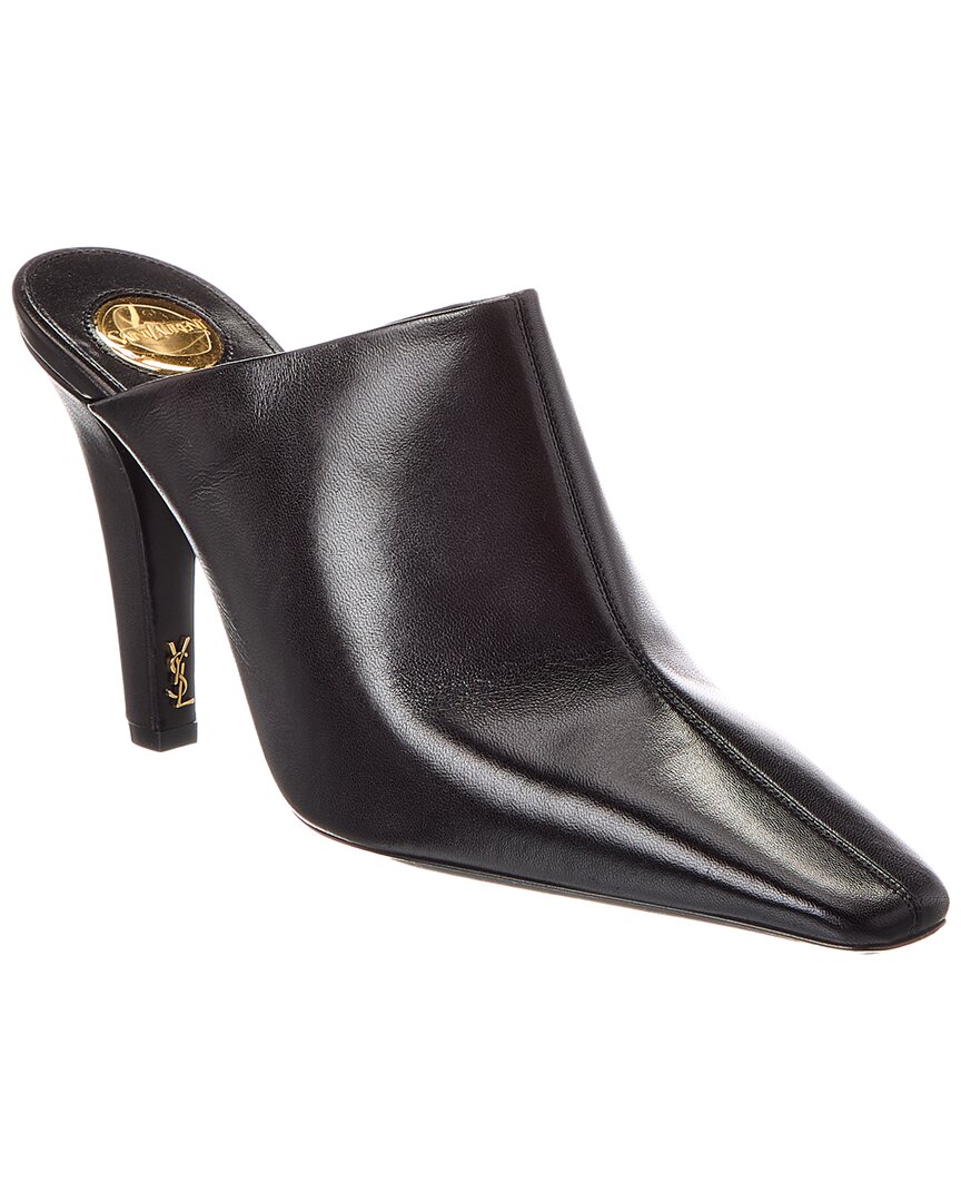 Saint Laurent Jill Leather Mule In Black