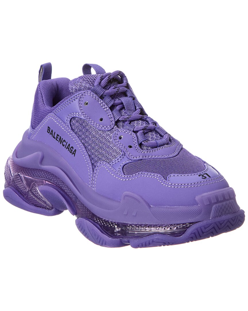 Shop Balenciaga Triple S Sneaker In Purple