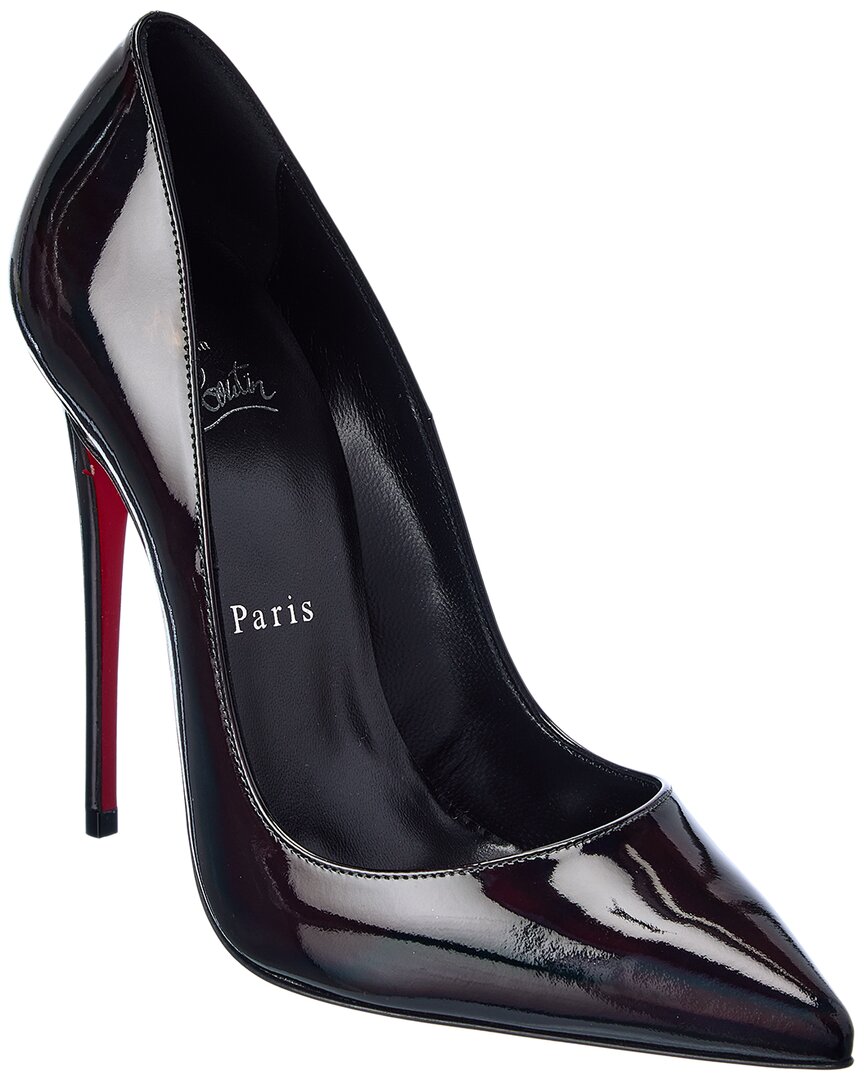 Christian Louboutin Kate 100 Black Patent Heels with red soles new in –  AvaMaria