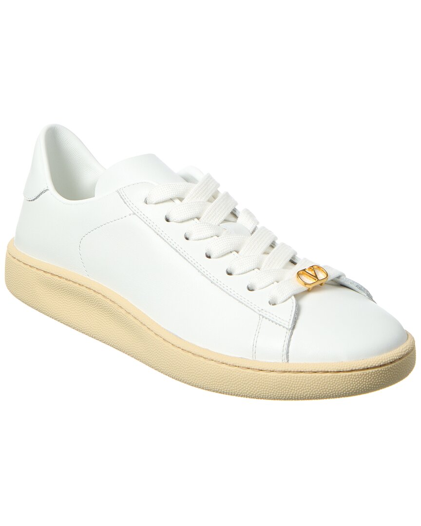 Valentino Royco Leather Sneaker In White