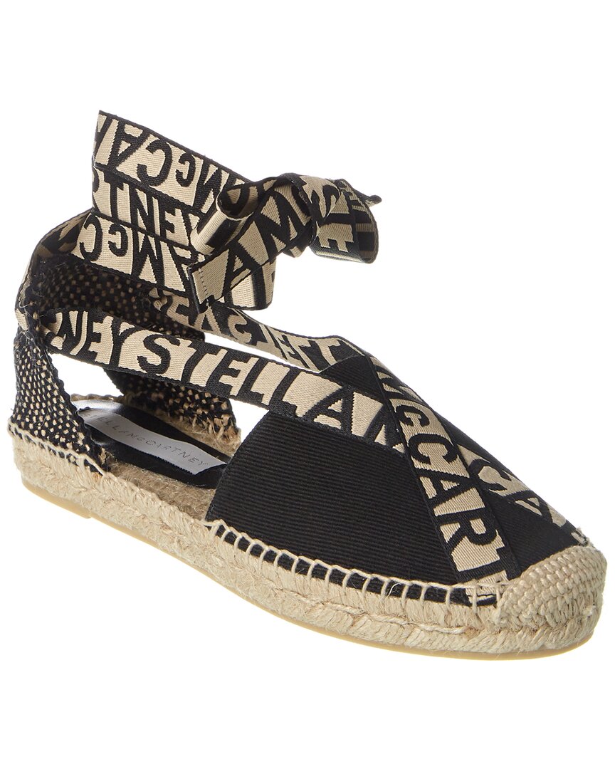 Stella Mccartney Gaia Canvas Espadrilles In Black
