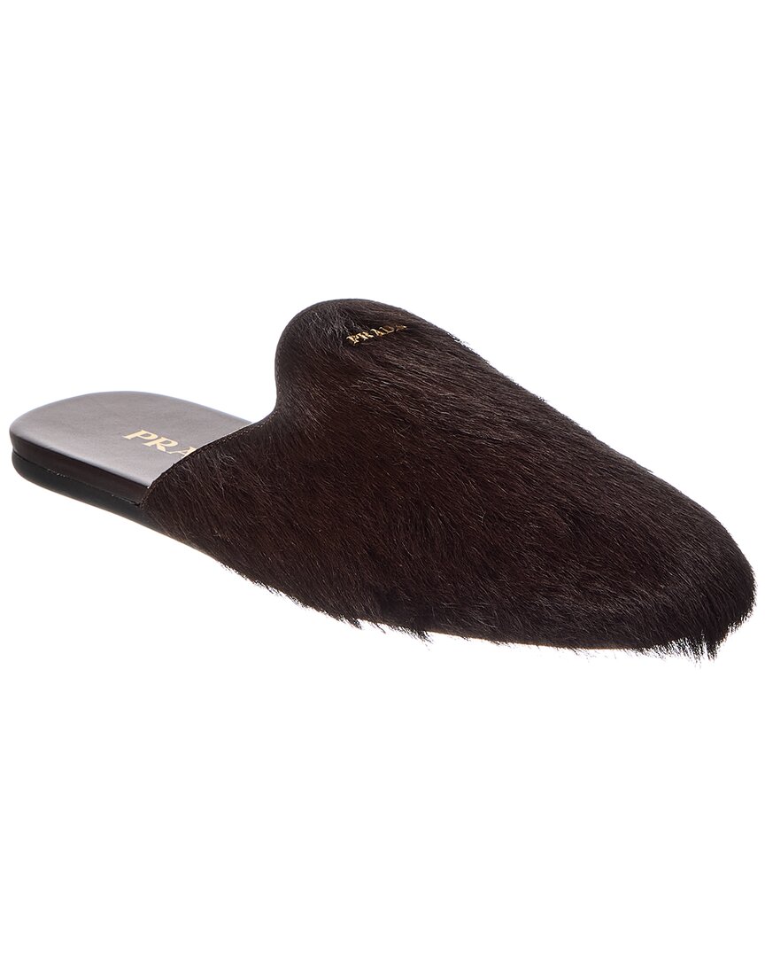 Prada Logo Leather Mule
