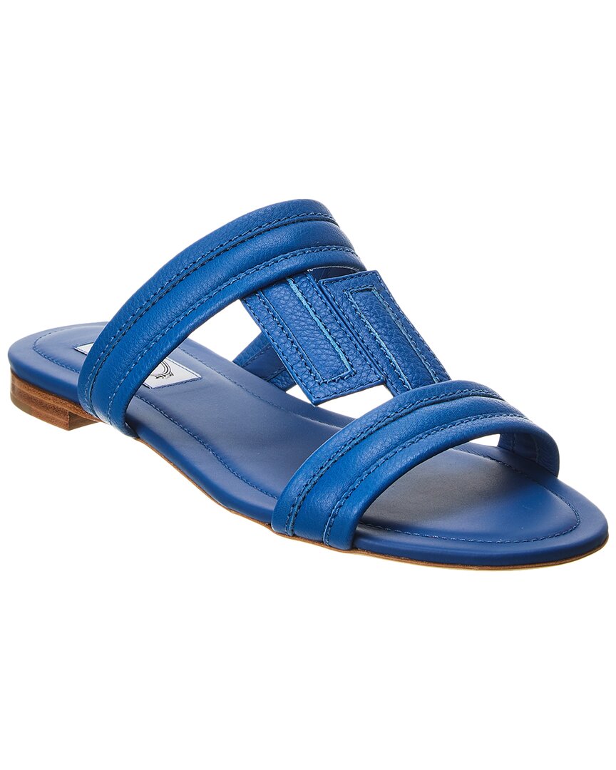 TOD'S TOD’S DOUBLE T STRAP LEATHER SANDAL