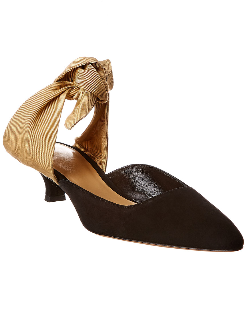 the row coco suede and satin mules