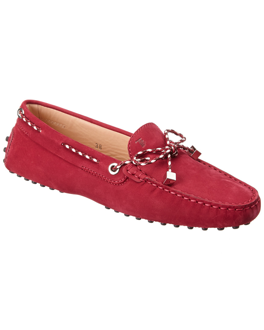 Tod's Suede Loafer In Red