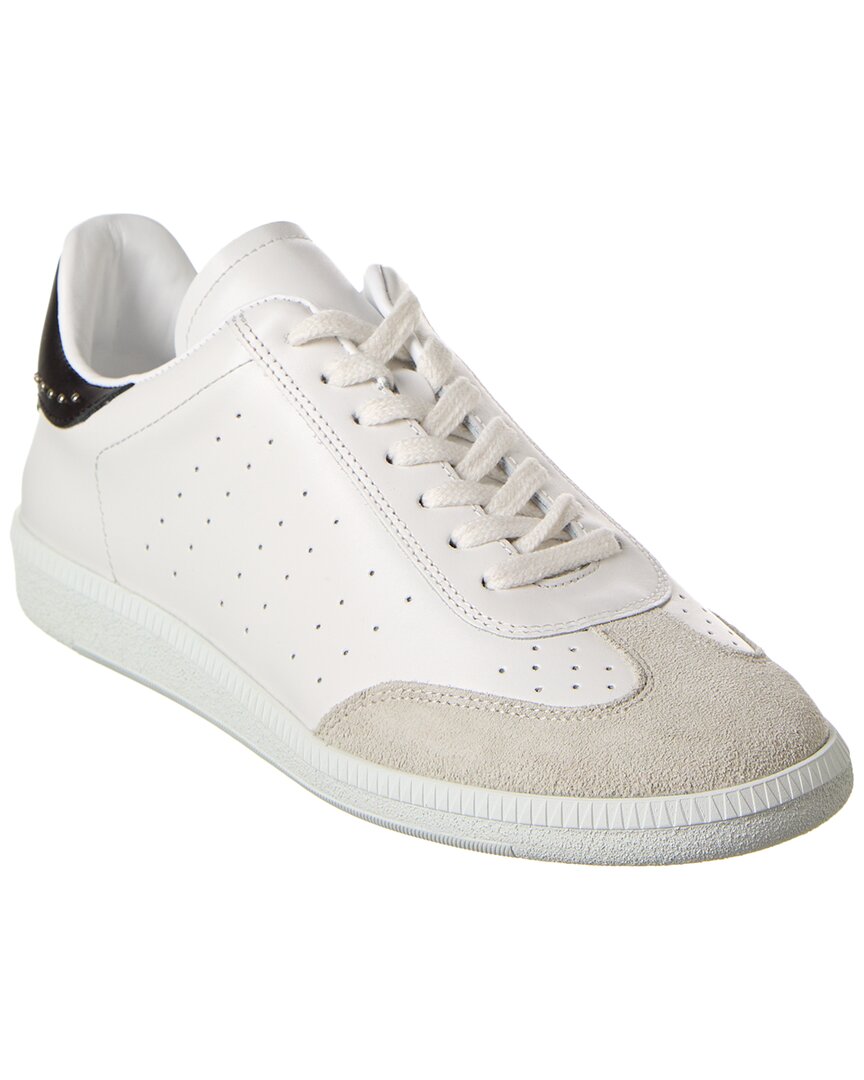 Shop Isabel Marant Bryce Leather Sneaker In White