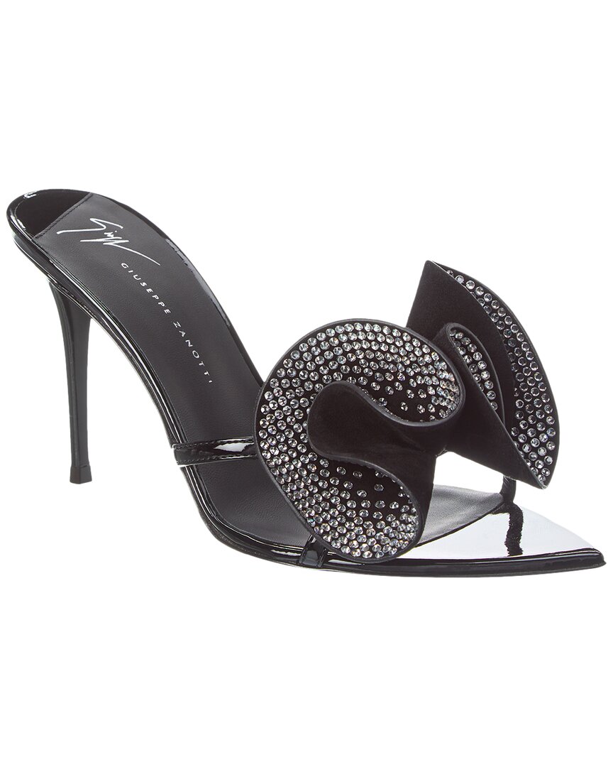 Shop Giuseppe Zanotti Intrigo 90 Patent Sandal In Black