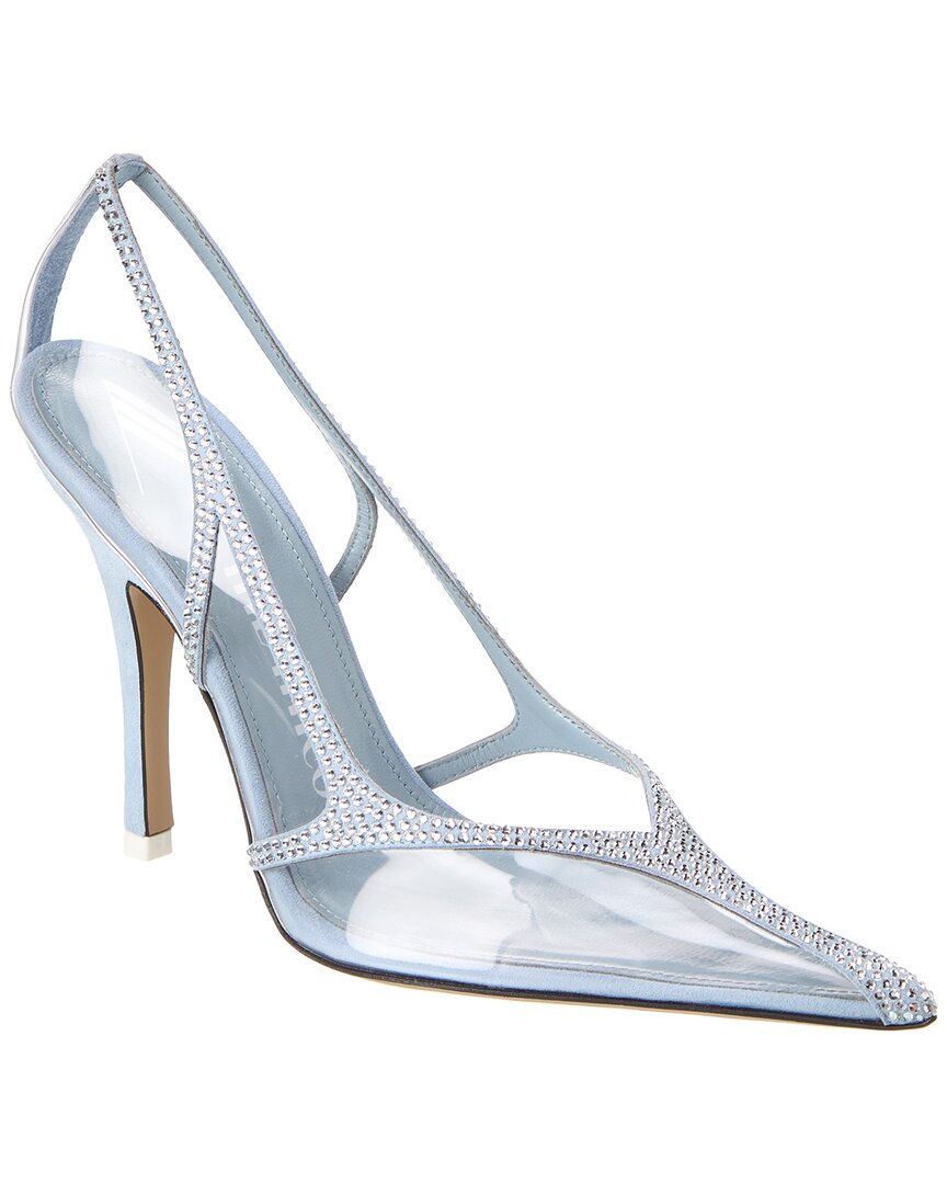 Attico The  Vinyl & Suede Pump In Blue