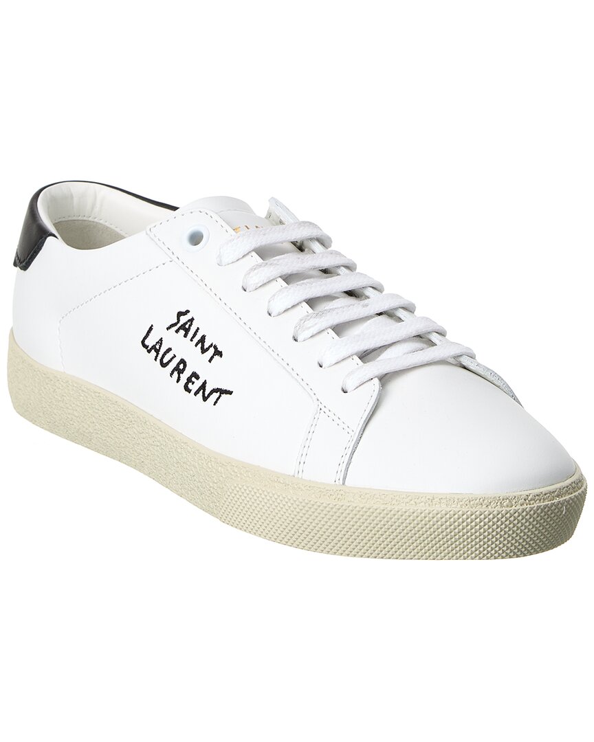 Saint Laurent Court Classic Sl/06 Leather Sneaker In White