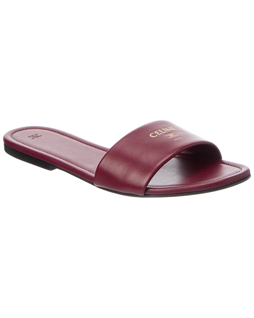 Celine Coast Leather Mule In Red