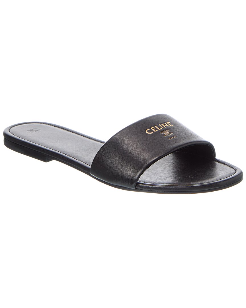 Celine Elegant Flat Slip-on Sandals For Summer In Black