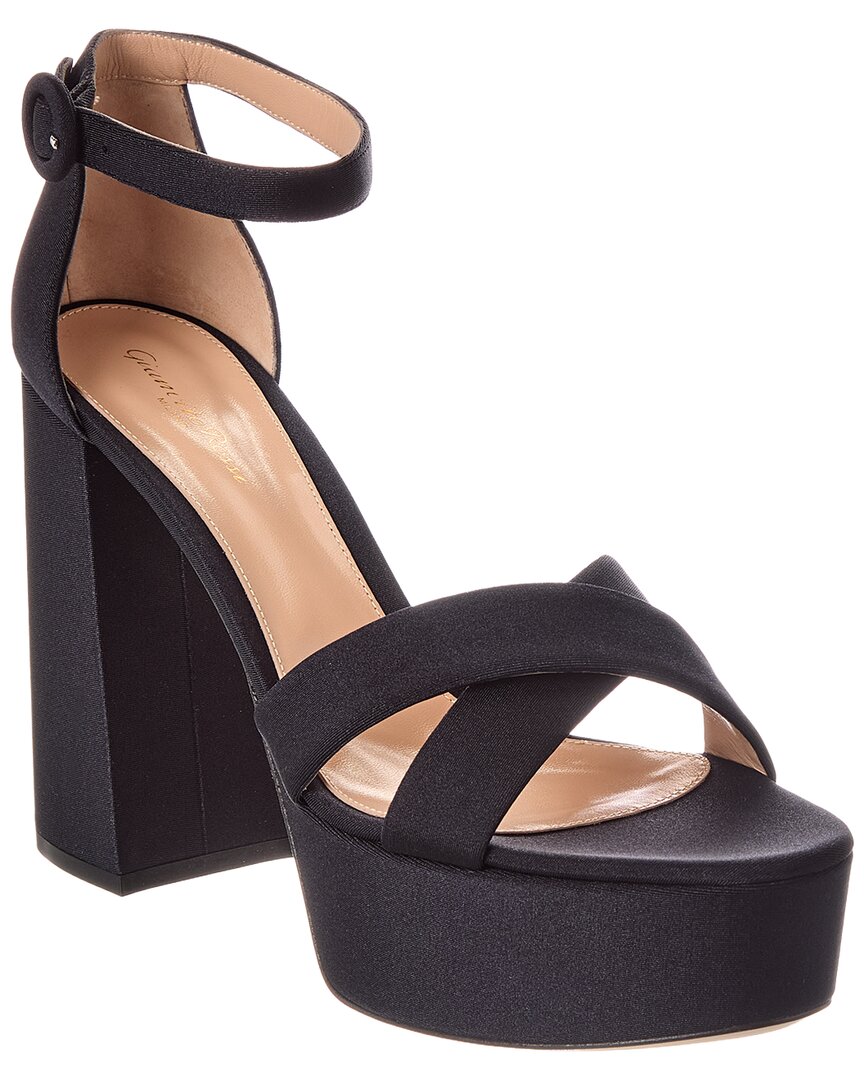 Gianvito Rossi Sheridan 70 Lycra Platform Sandal In Black