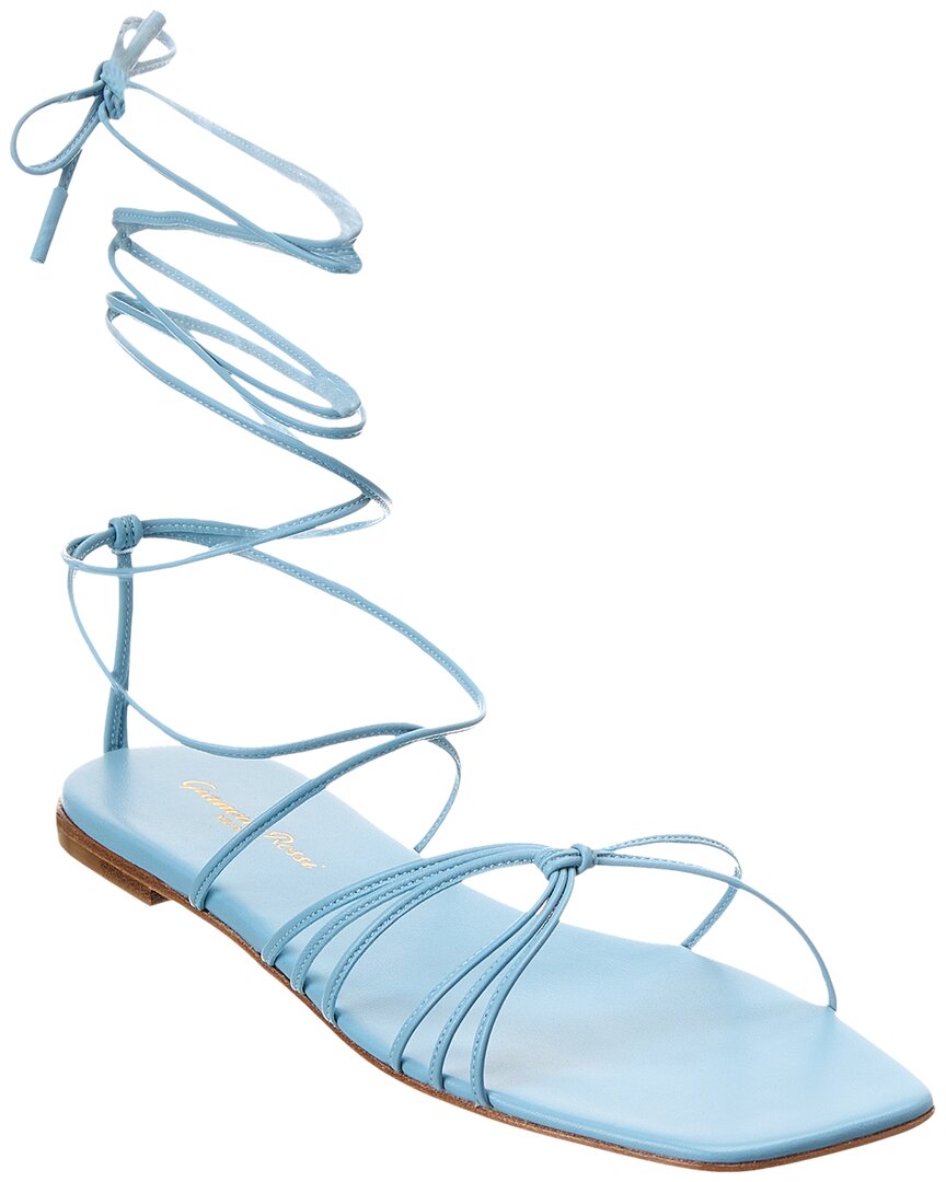 Shop Gianvito Rossi Sylvie Leather Sandal In Blue