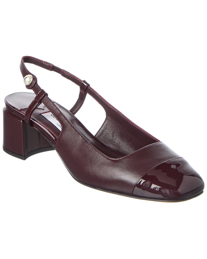 Jimmy Choo Elisa Sb 45 Leather Slingback Pump In Red