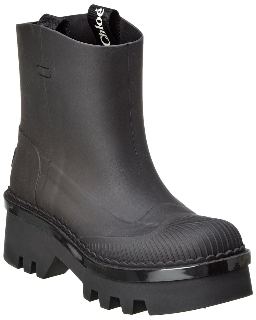 Chloé Raina Rubber Bootie Women's Black 37 | eBay