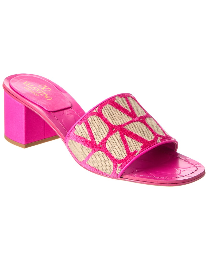 Женские парусиновые босоножки Valentino Vlogo 50 Toile Iconographe