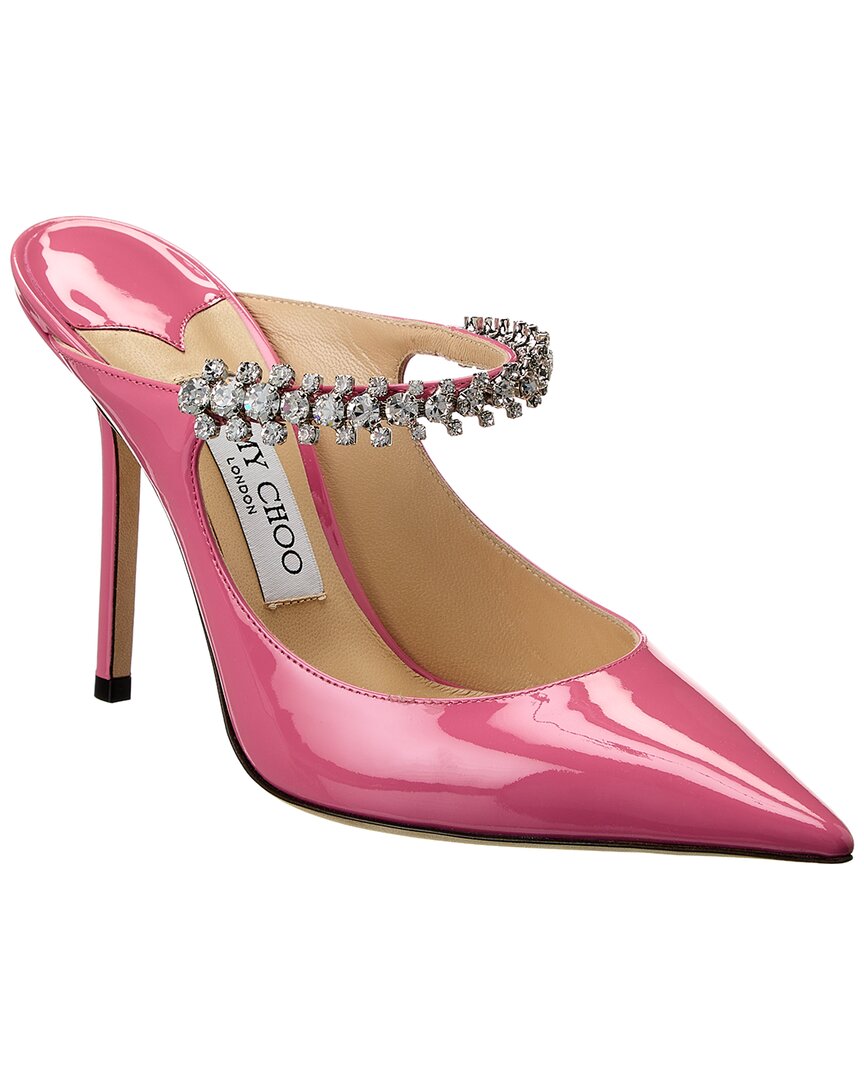 Jimmy Choo Bing 100mm Crystal-embellished Mules In Pink