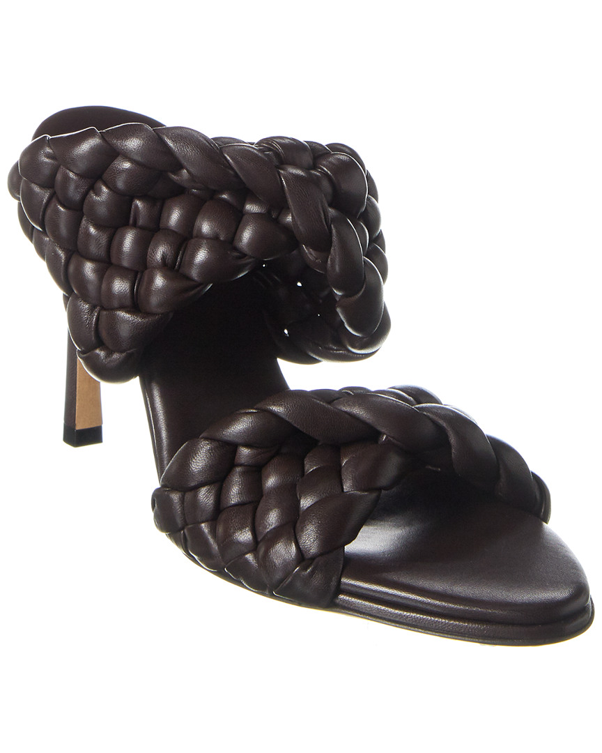 Shop Bottega Veneta Bv Curve Leather Sandal In Brown