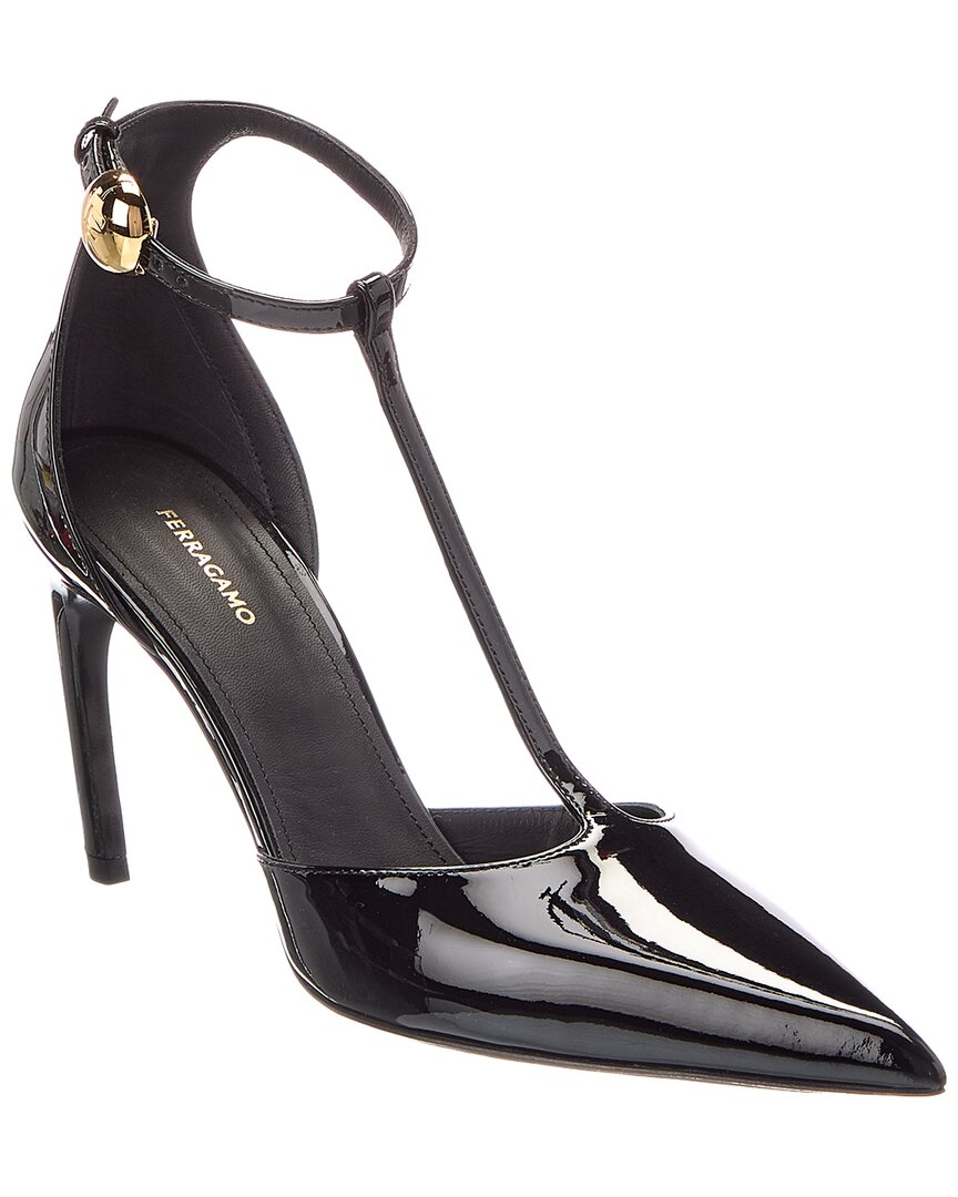 Ferragamo Odette 85 Paten Pump In Black