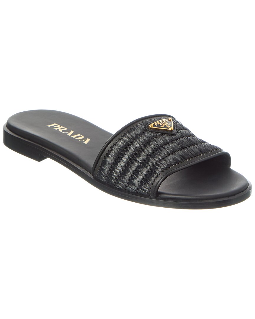 Prada Women's Black Logo Sandals - Image 2