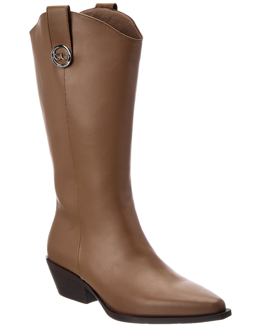 Byblos Leather Boot In Brown