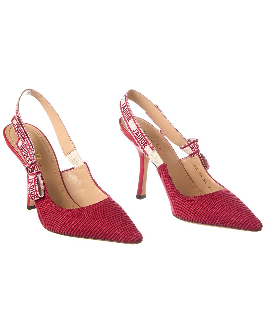 Dior J'a Canvas & Leather Slingback Pump (authentic )