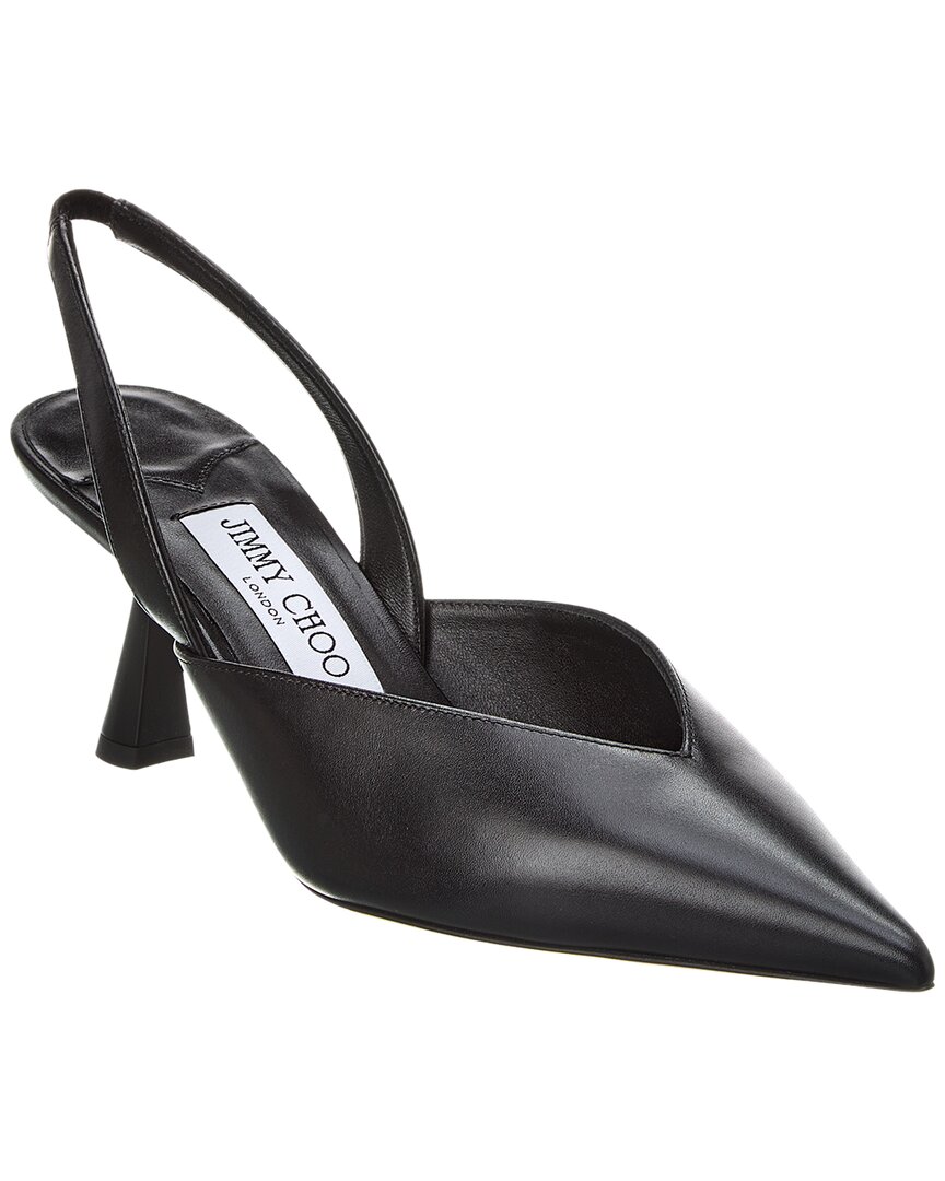 Jimmy Choo Maryanne 65 Leather Slingback Pumps In Black