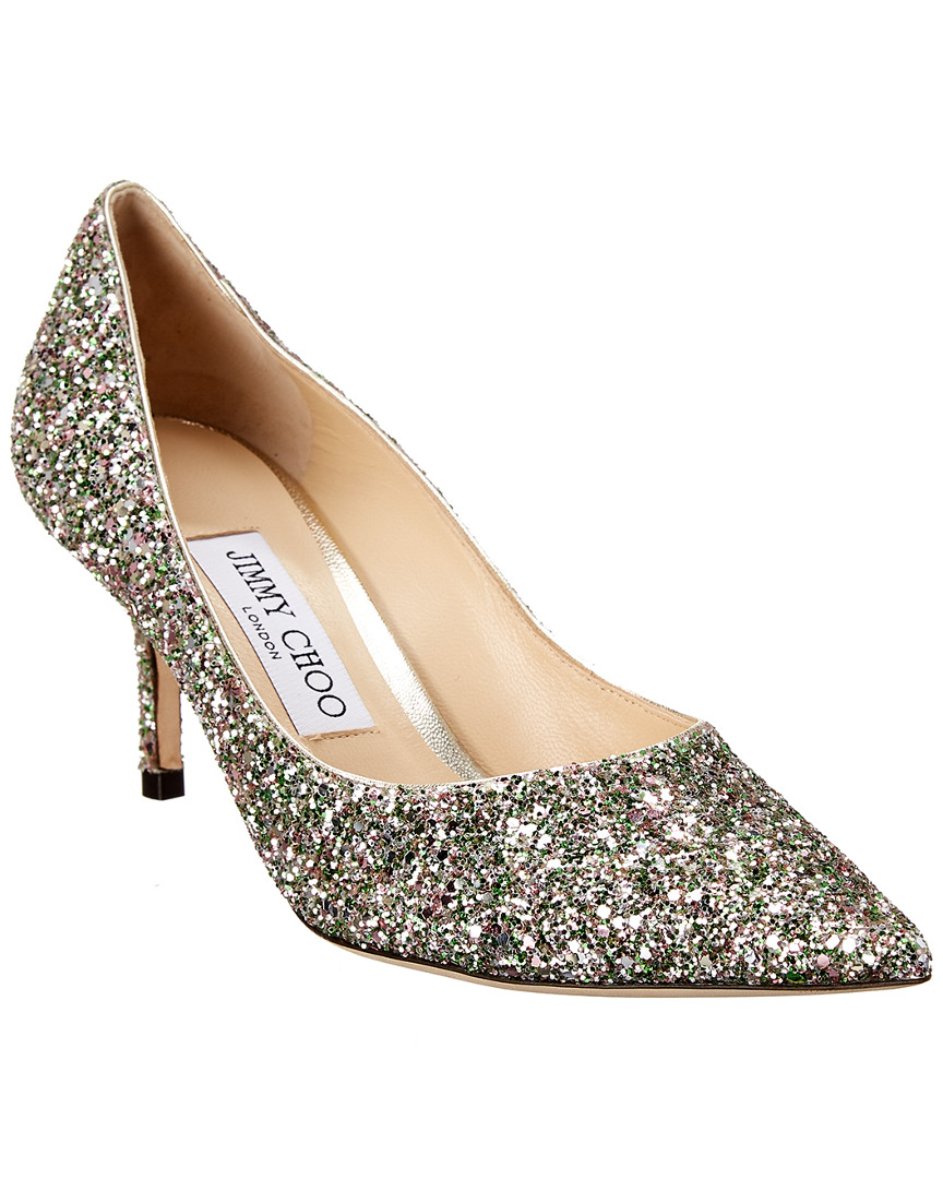 Jimmy Choo Love 65 Glitter Pump Women's Green 38.5 | eBay