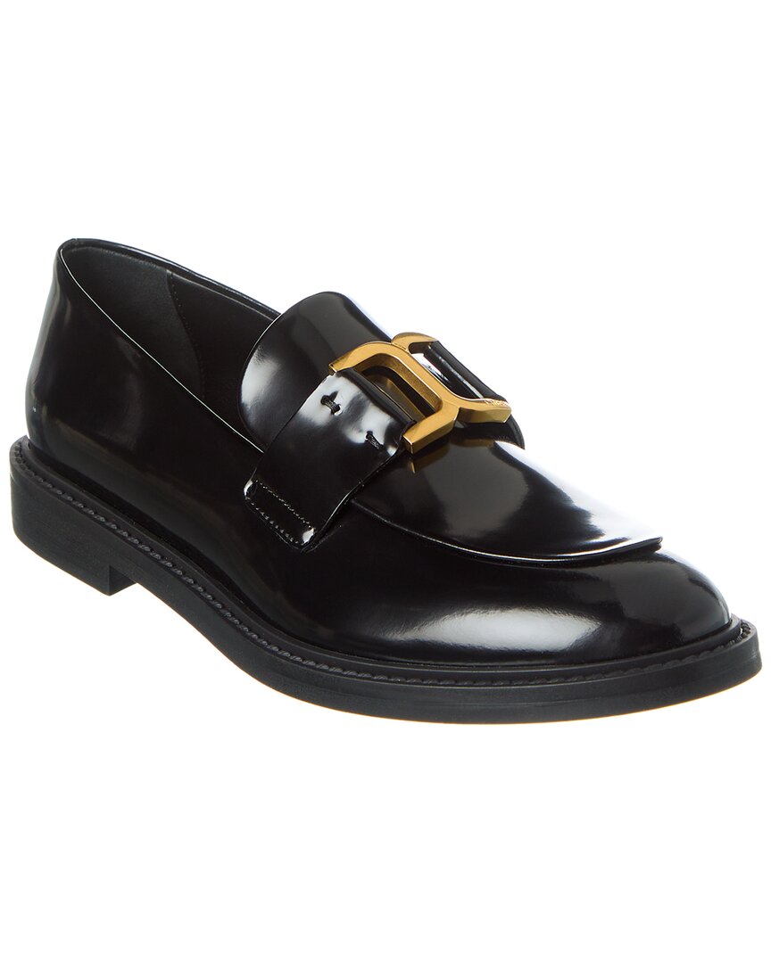 Chloé Marcie Black Brushed Calf Leather Loafer In Black