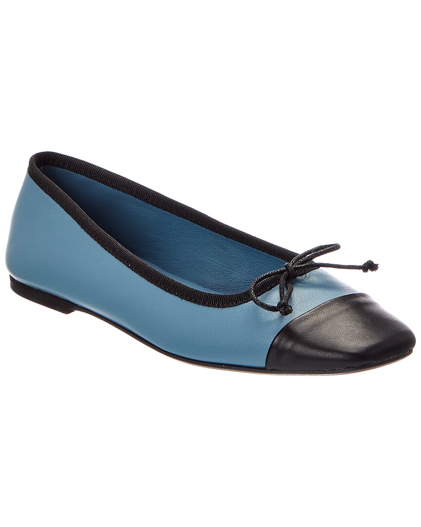 Baldini Leather Ballet Flat In Blue