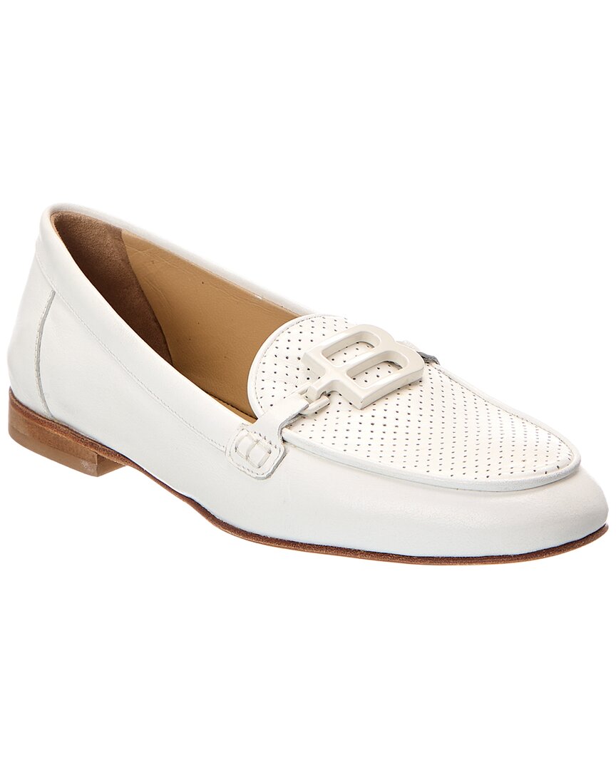 Baldini Leather Loafer In White