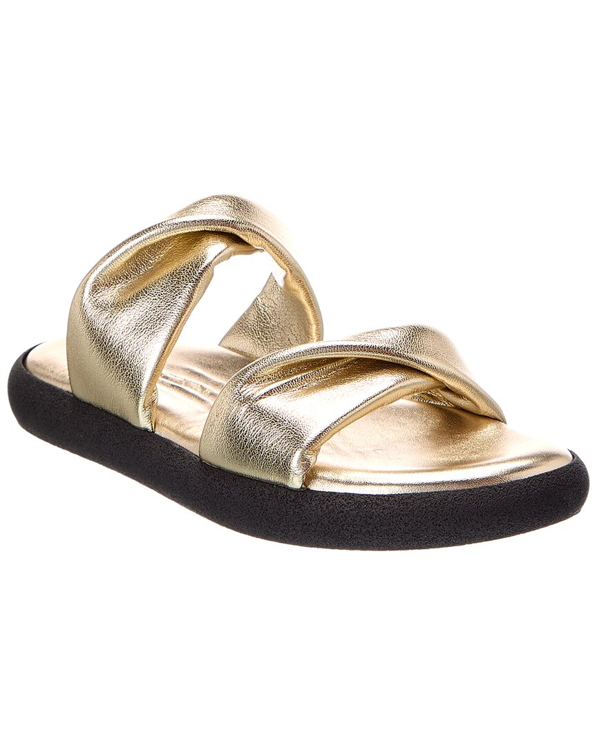 Baldini Leather Sandal In Metallic