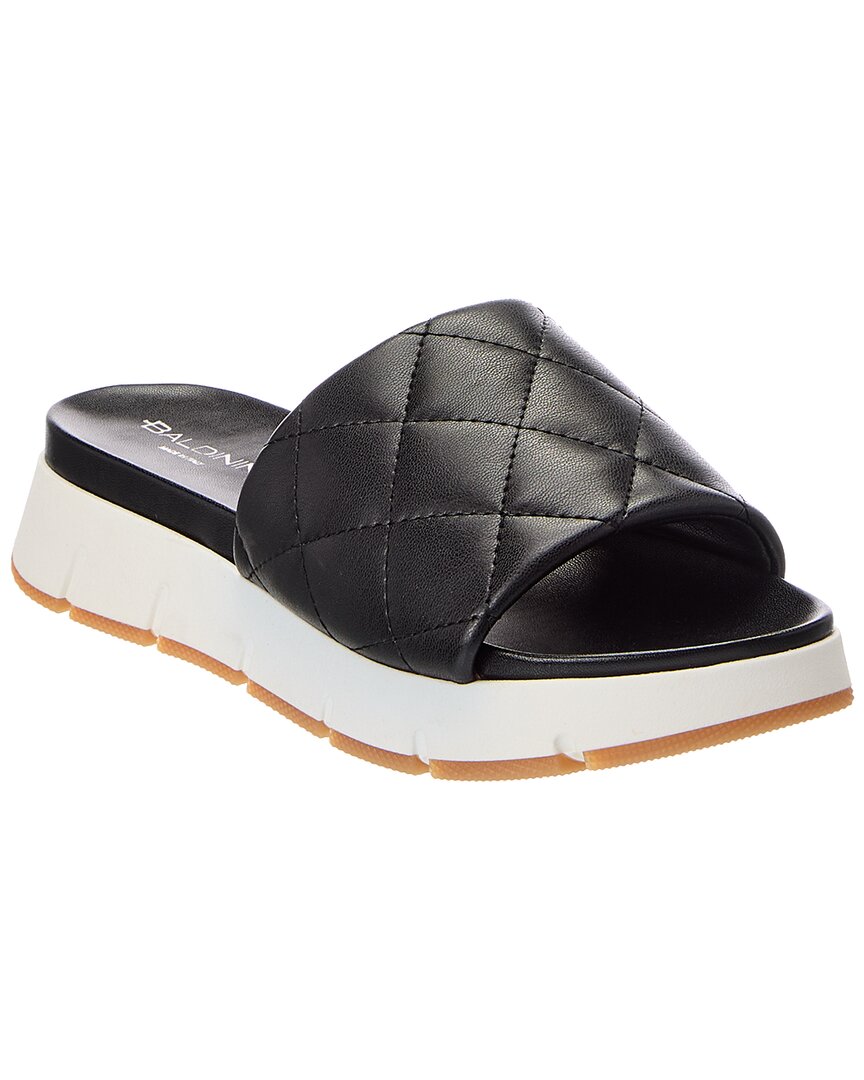 Baldini Leather Sandal In Black