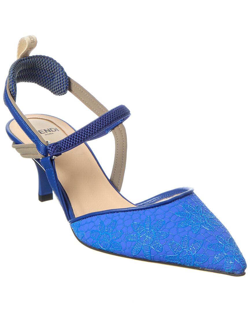 Fendi Silver/Blue Colibri Sandal