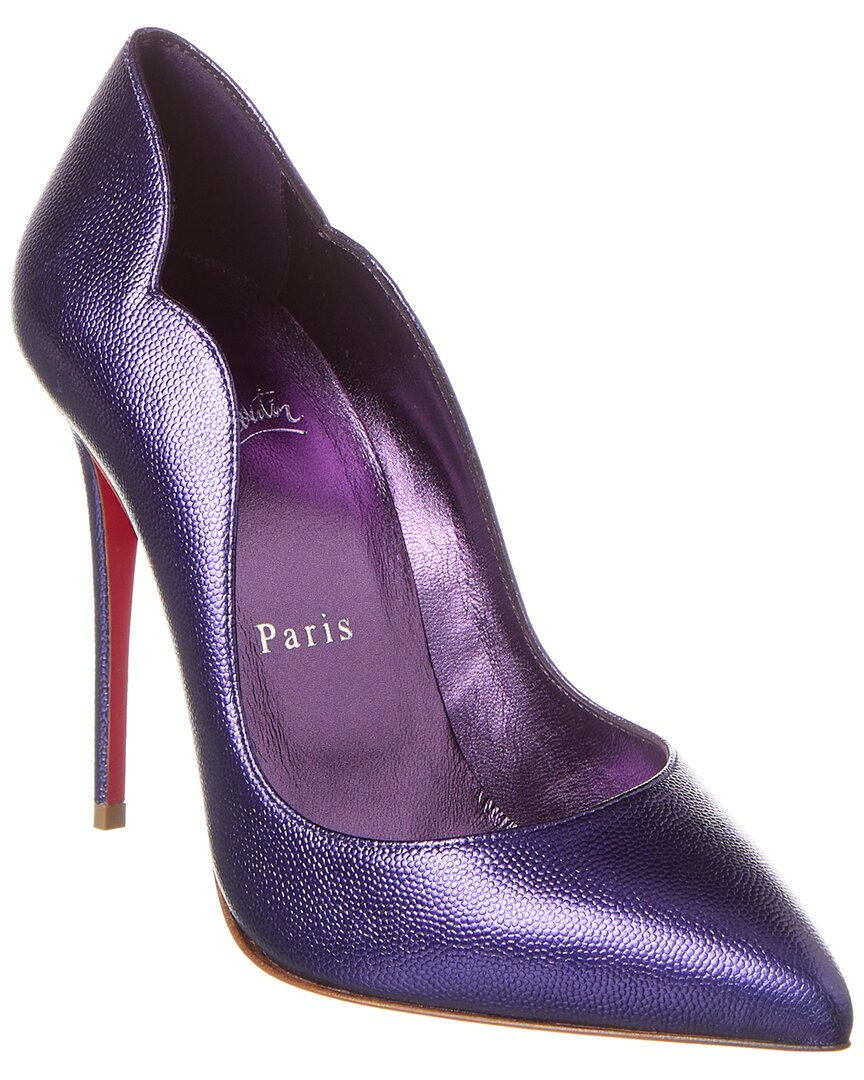Shop Christian Louboutin Hot Chick 100 Leather Pump In Purple