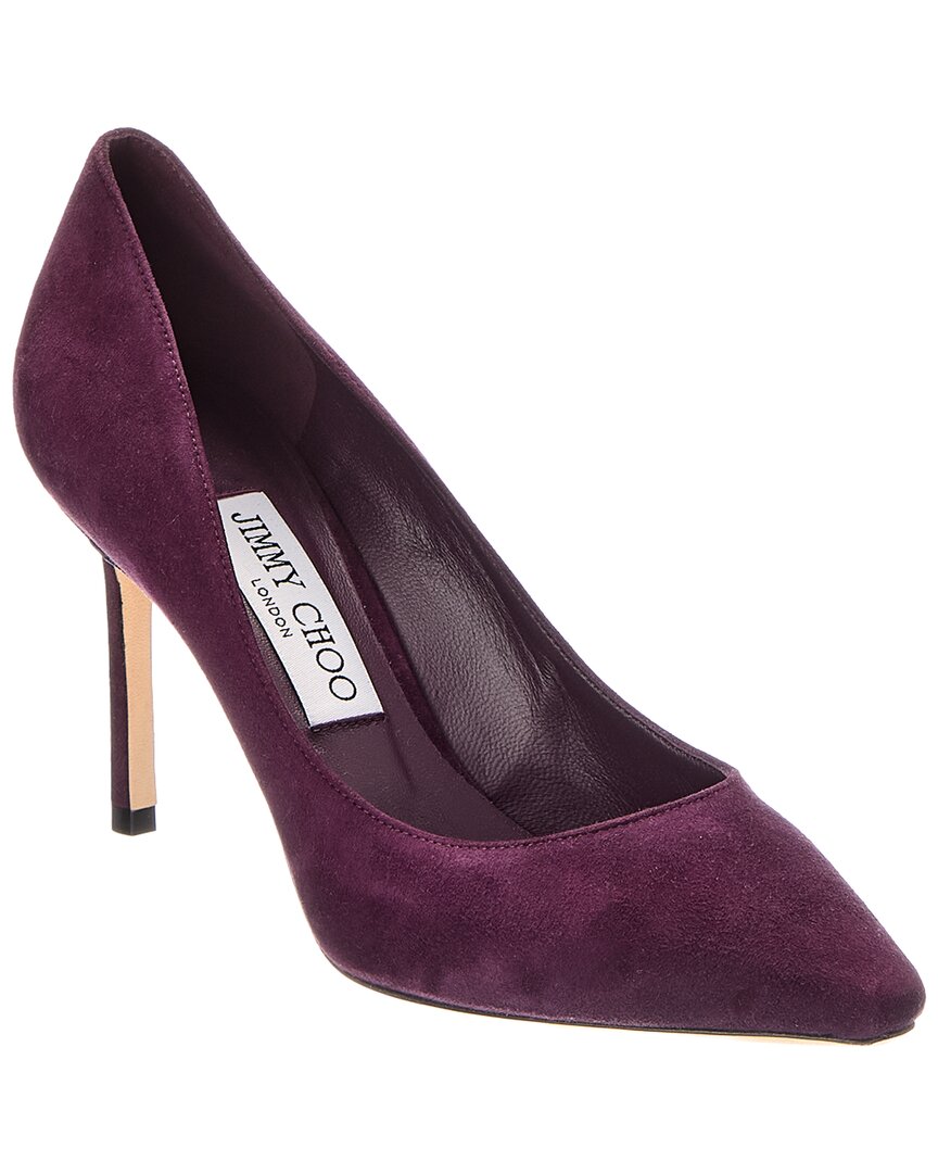 Jimmy Choo Romy 85 Suede Pump In Purple