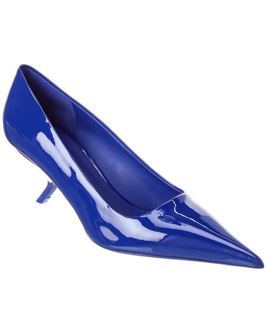 Shop Ferragamo Eva Patent Pump In Blue