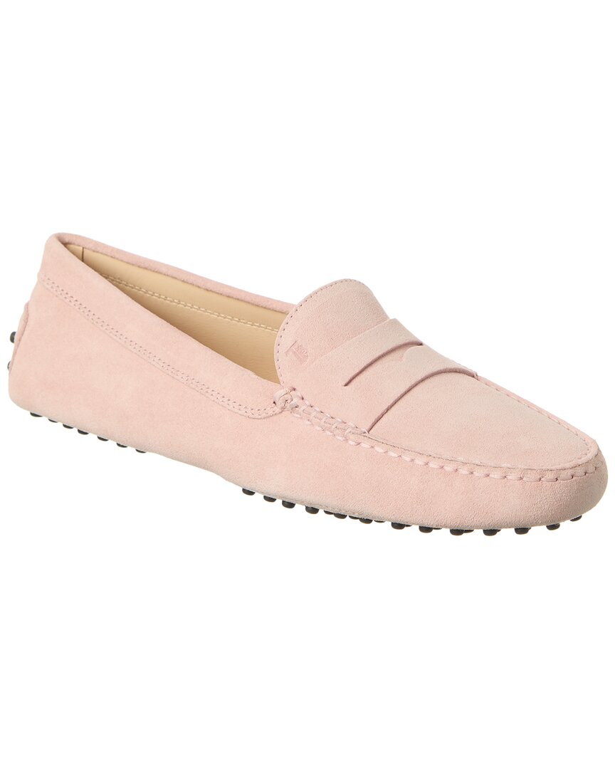 Tod's Woman Loafers Antique Rose Size 7.5 Leather In Pink