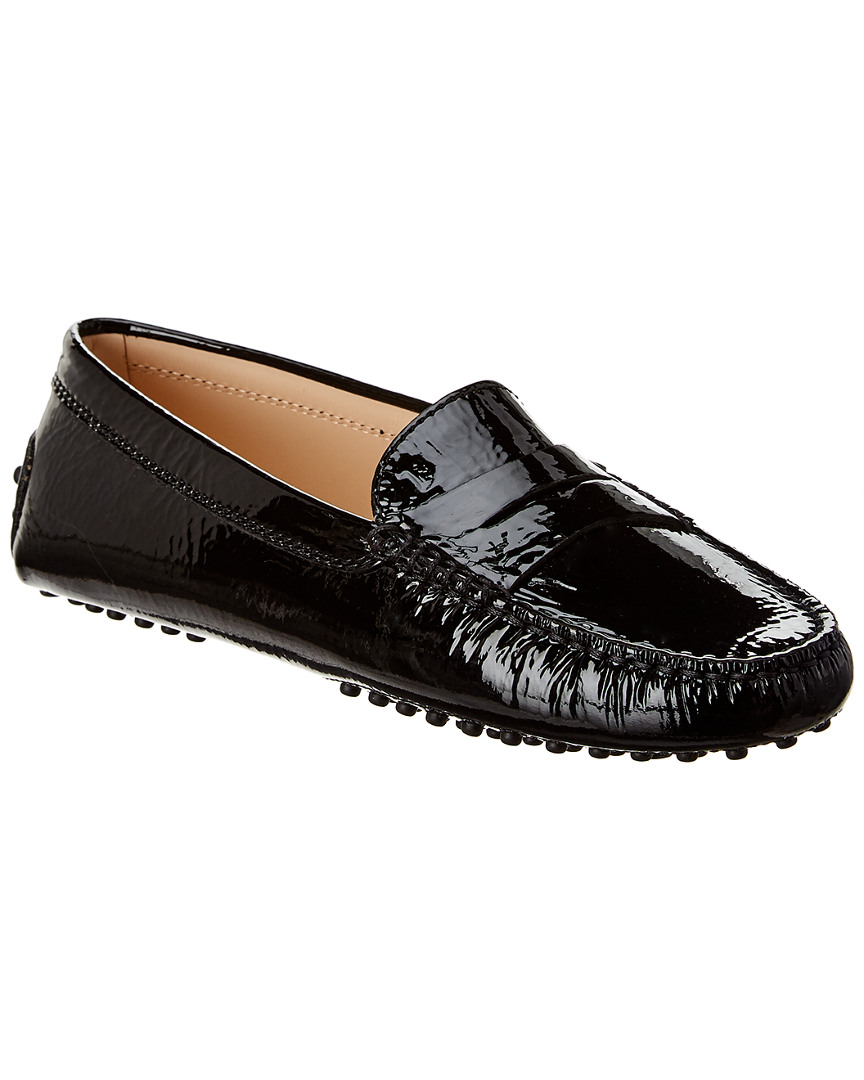 marks and spencer black patent loafers